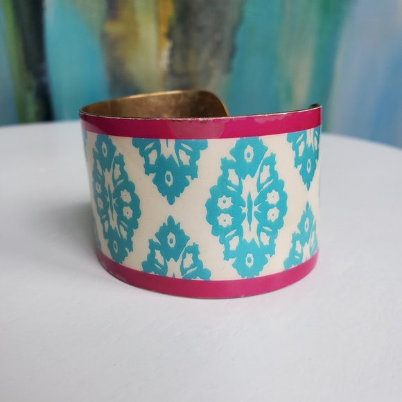 Moroccan Style Enamel Cuff Bracelet - Picture 6 of 11
